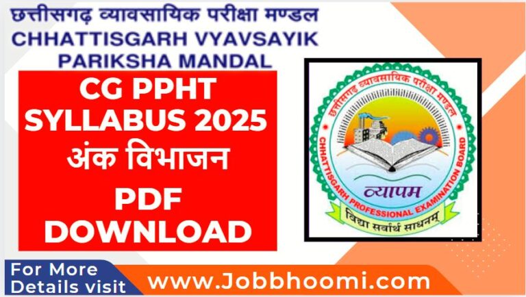 CG PPHT Syllabus 2025