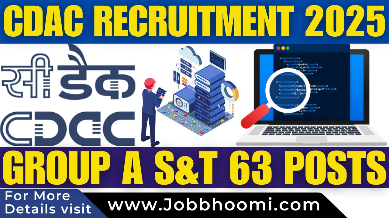 CDAC Recruitment 2025 Group A S&T 63 Post
