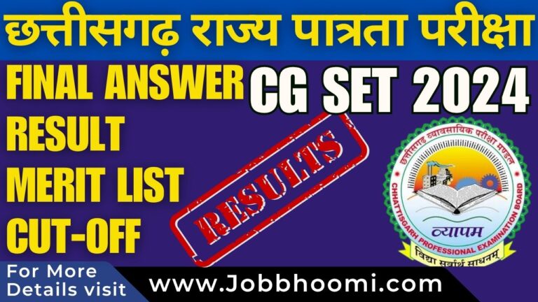 CG SET Result 2025